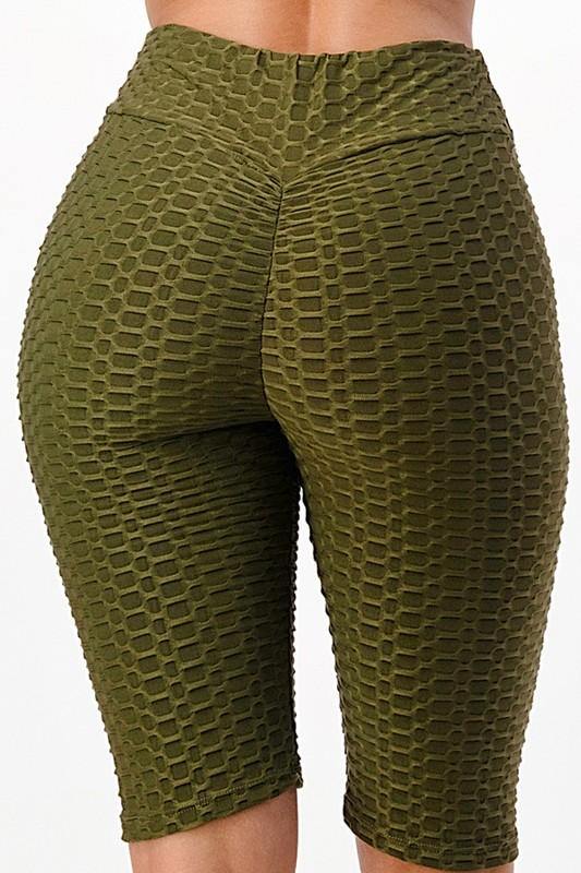 Black Bubble Textured  Shorts - Paelyn Boutique