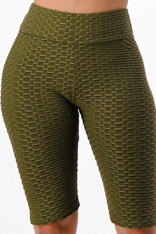 Black Bubble Textured  Shorts - Paelyn Boutique
