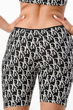 DIVA Graphic Print Cross Back Band Bra Set