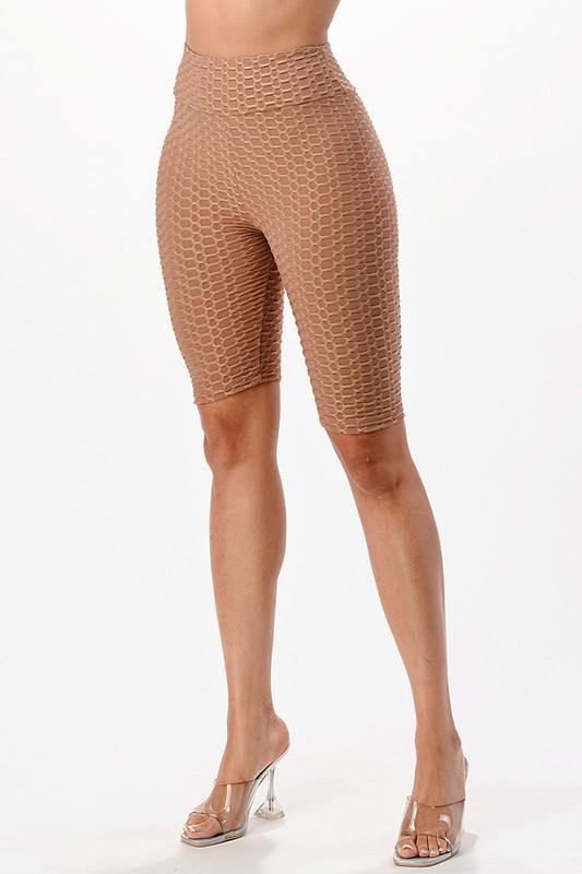 Black Bubble Textured  Shorts - Paelyn Boutique