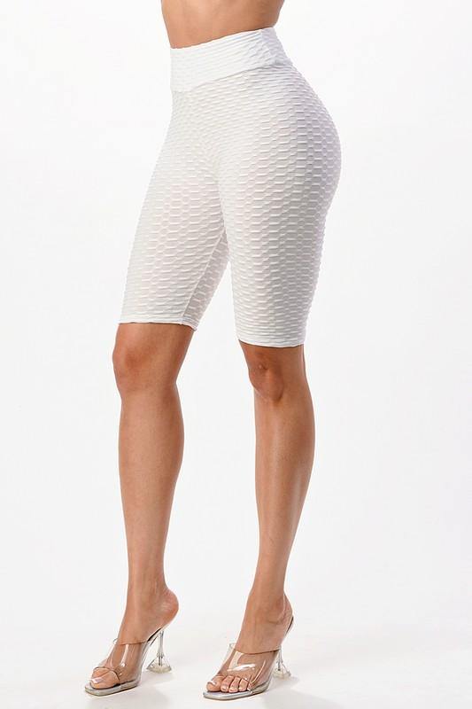 Black Bubble Textured  Shorts - Paelyn Boutique
