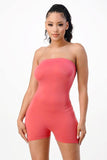 Sleevless Strapless Band Short Romper - Paelyn Boutique