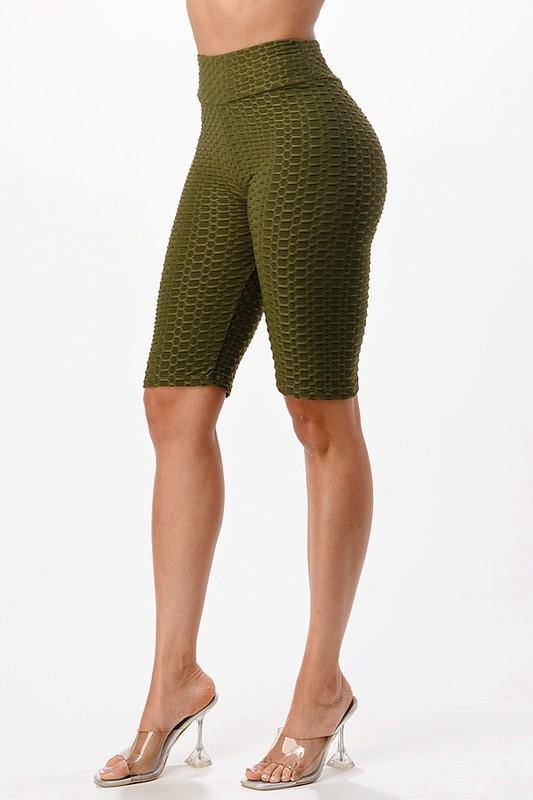 Black Bubble Textured  Shorts - Paelyn Boutique