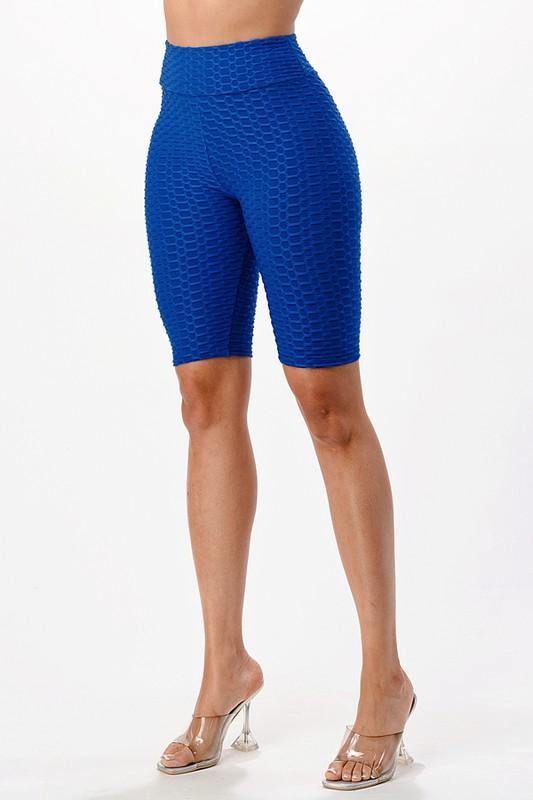 Black Bubble Textured  Shorts - Paelyn Boutique